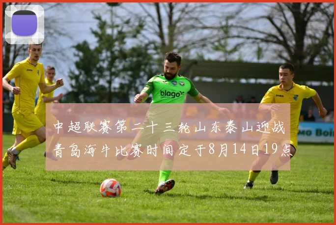 中超联赛第二十三轮山东泰山迎战青岛海牛比赛时间定于8月14日19点35分